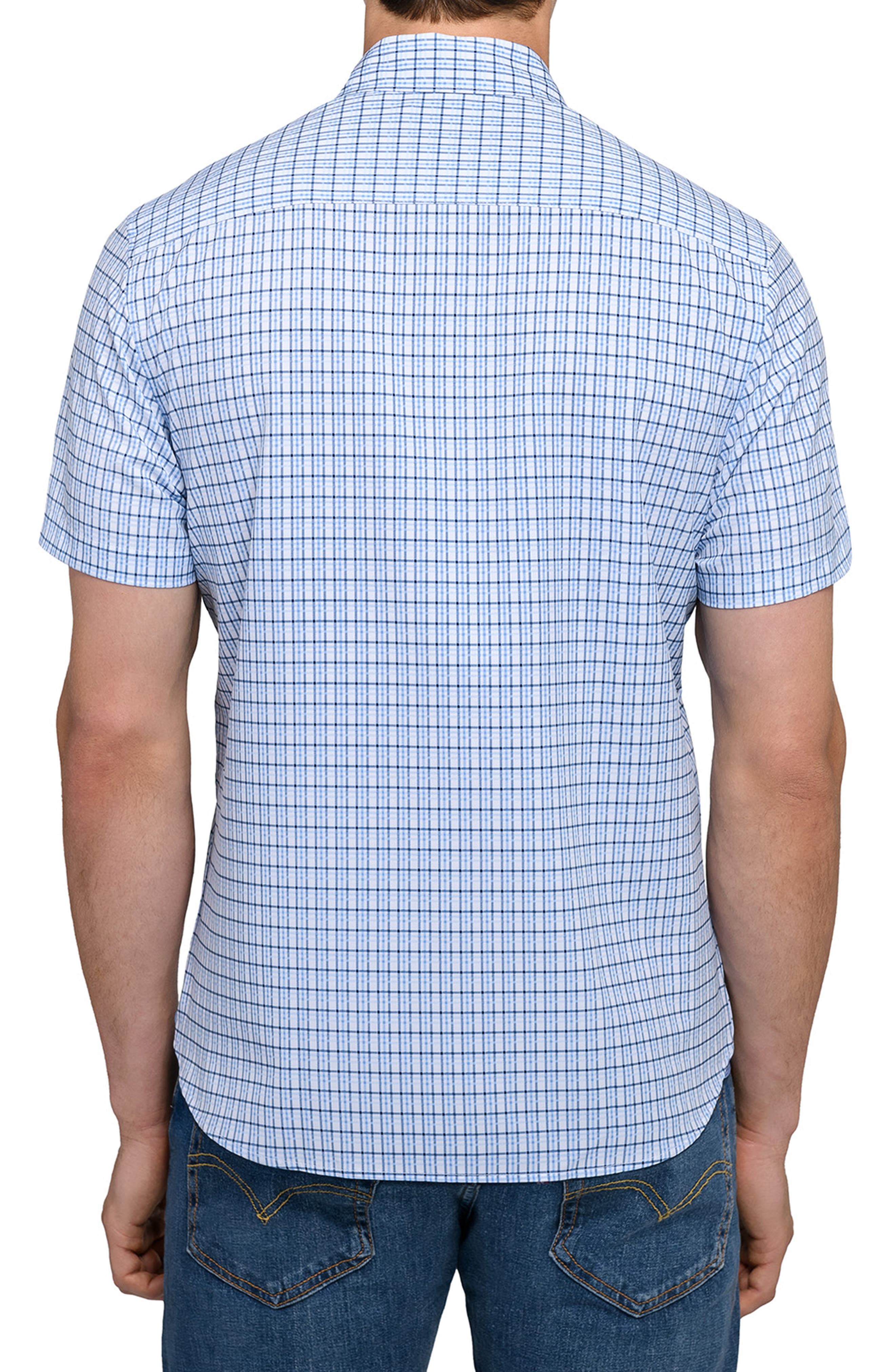 Plaid Woven Short Sleeve Basic - image 2