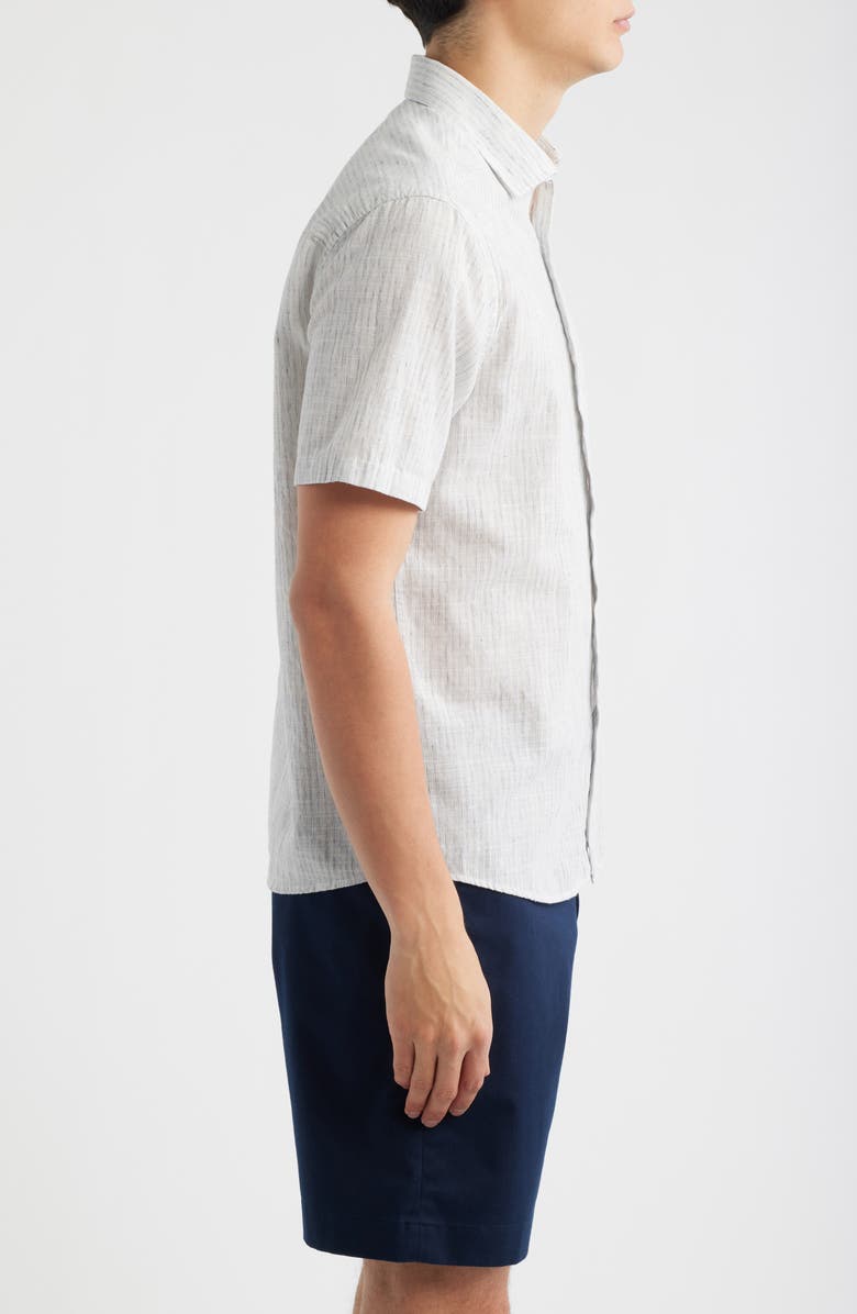 Robert Barakett Daxton Print Cotton Blend Sport Shirt, Alternate, color, Washed Blue