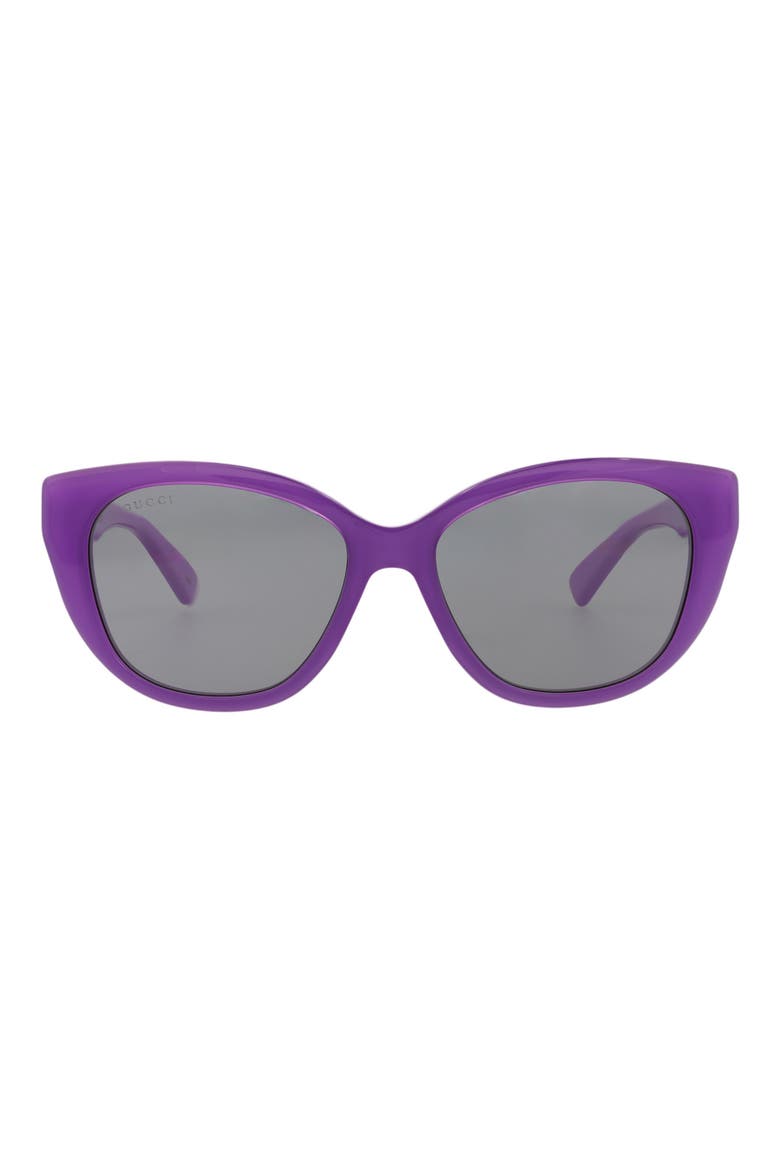 54mm Cat Eye Sunglasses, Main, color, VIOLET VIOLET GREY