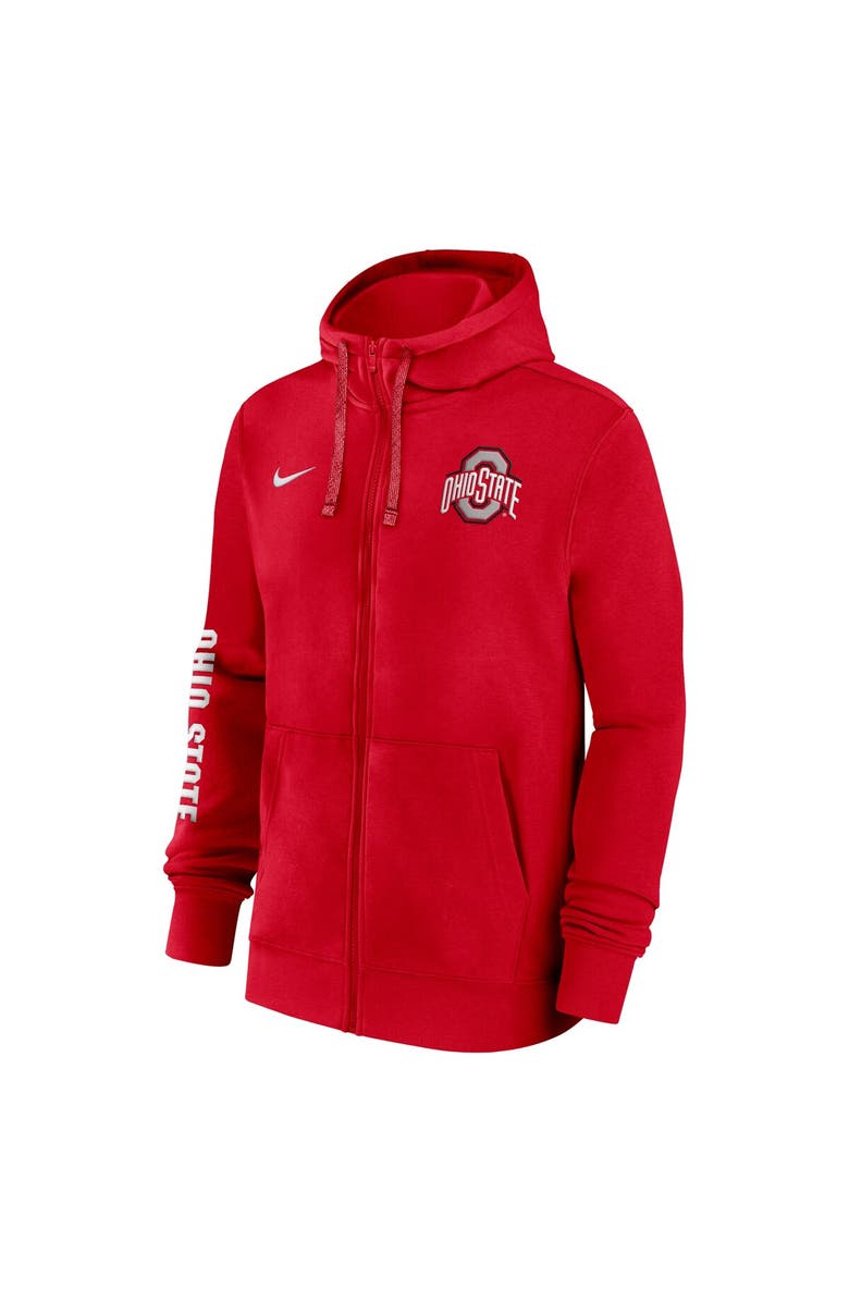 Nike Men's Nike Scarlet Ohio State Buckeyes 2024 Sideline Full-Zip Hoodie, Alternate, color, 