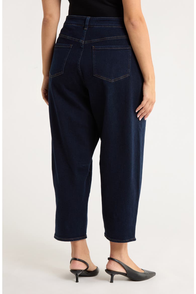 Dakota High Waist Crop Barrel Jeans, Alternate, color, DARK INDIGO
