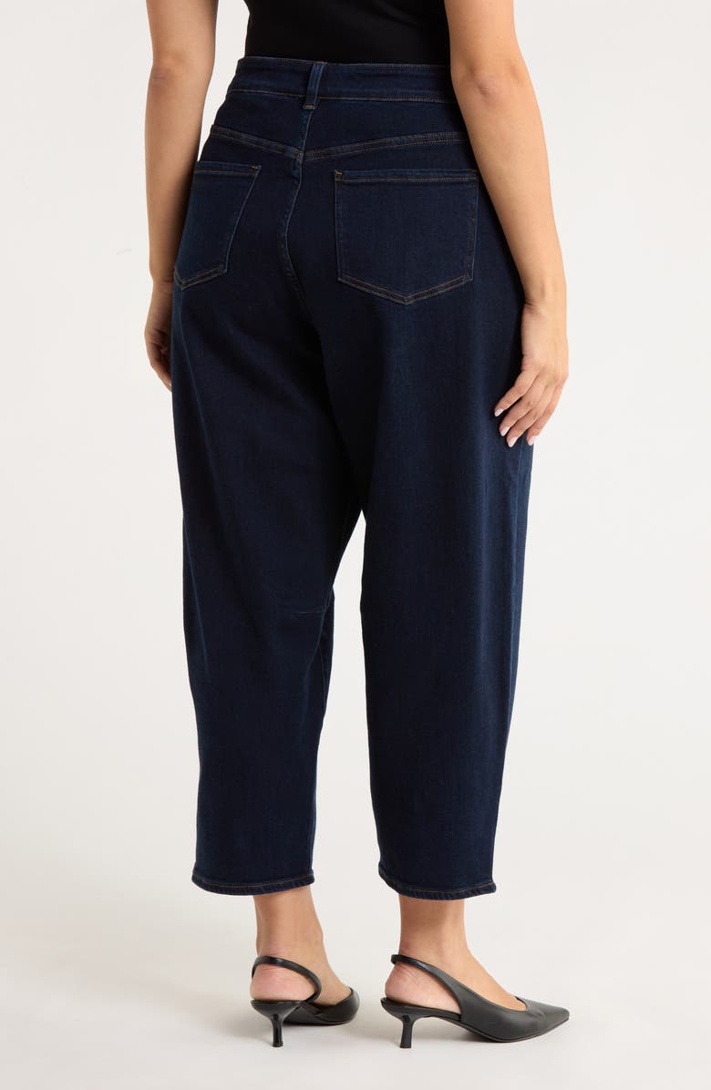 Universal Standard Dakota High Waist Crop Barrel Jeans, Alternate, color, Dark Indigo