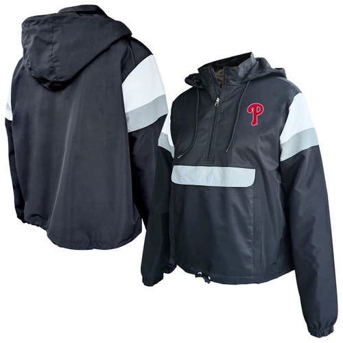 Profile Black Philadelphia Phillies Plus Size Anorak Hoodie Quarter-zip Pullover