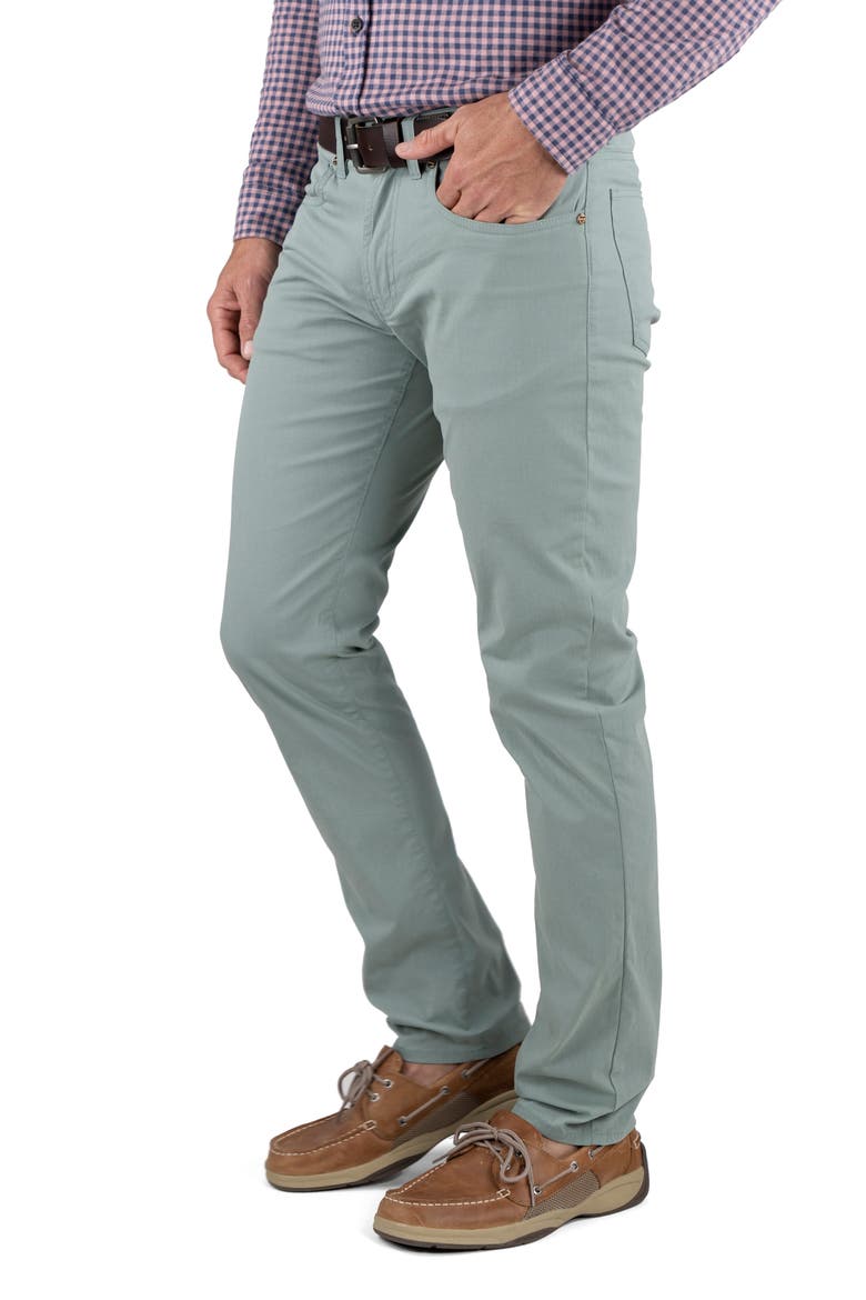 Straight Leg Stretch Cotton Blend Pants, Alternate, color, CHINOIS GREEN
