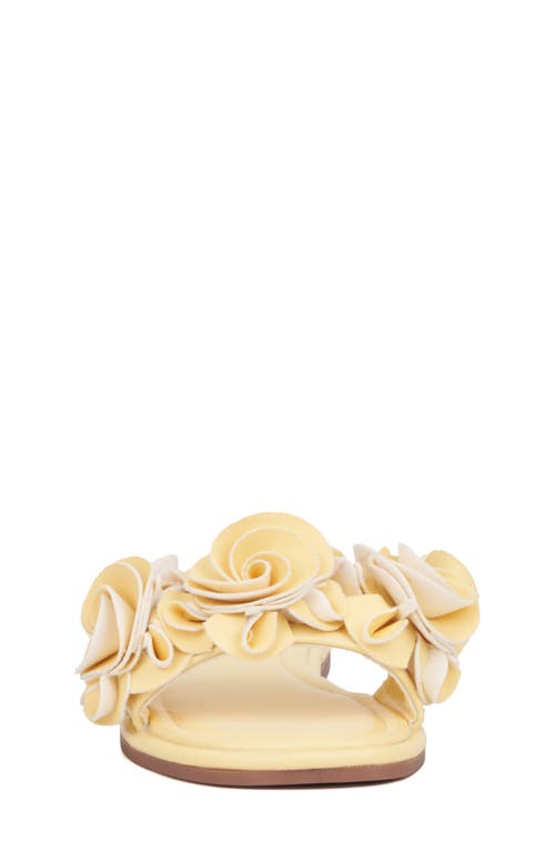 Olivia Miller Kids' Flower Slide Sandal In Yellow