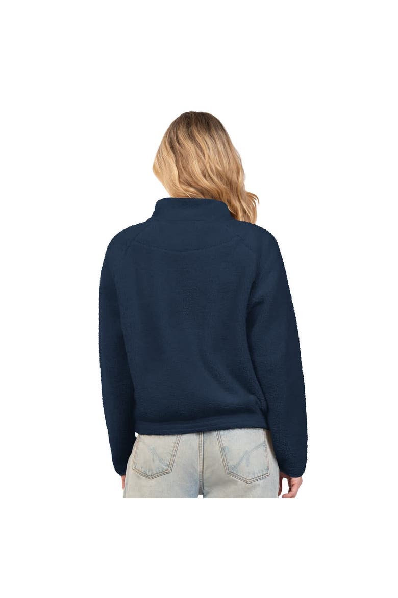 Women's G-III 4Her by Carl Banks  Navy Chicago Cubs Everst Sherpa Half-Zip Pullover, Alternate, color, Navy