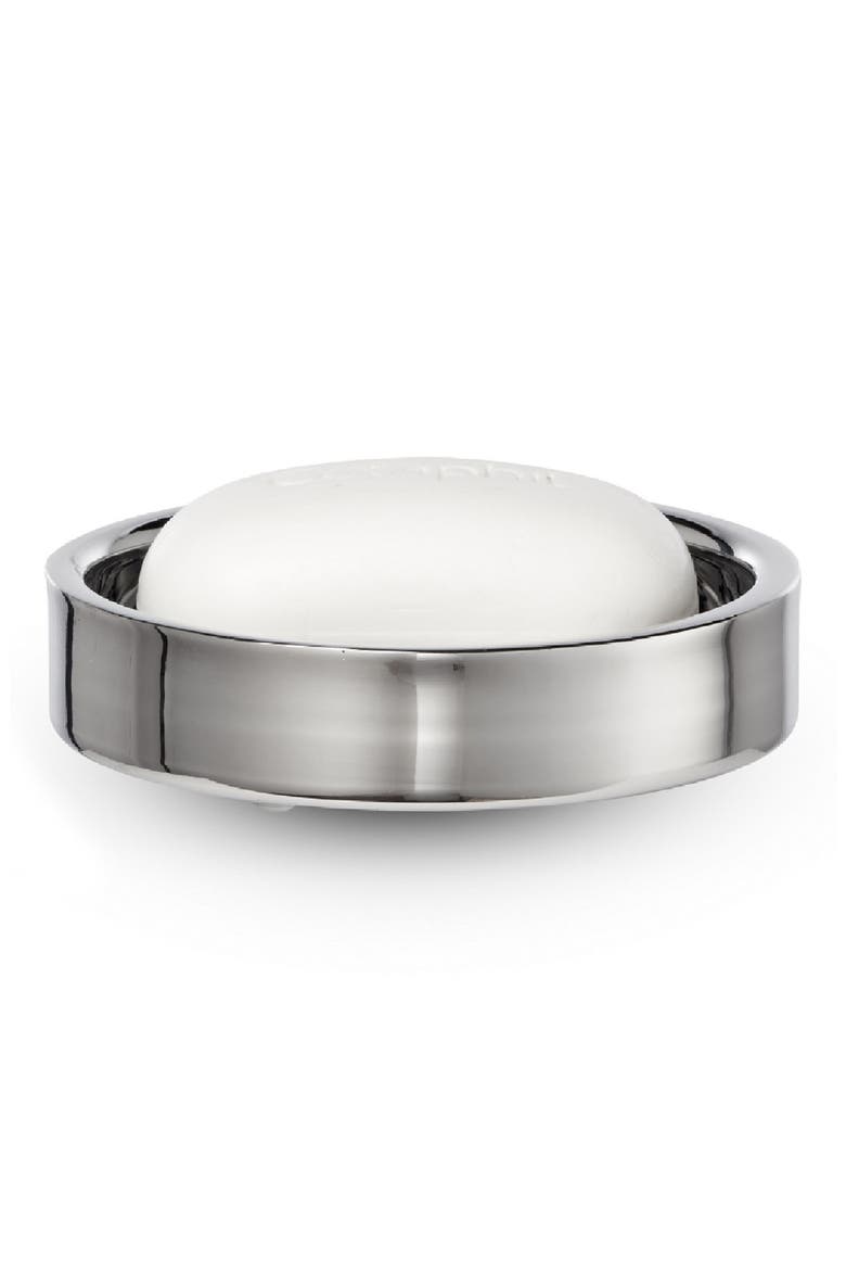 Modern Round Soap Dish, Alternate, color, SILVER