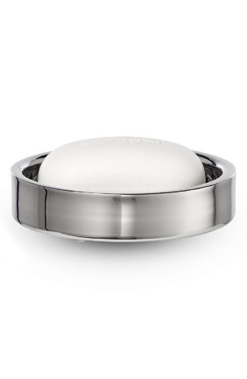 Roselli Trading Company Modern Round Soap Dish In Silver