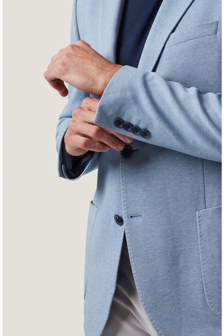 Matteo Pale Blue Piqué Sport Coat, Alternate, color, BLUE