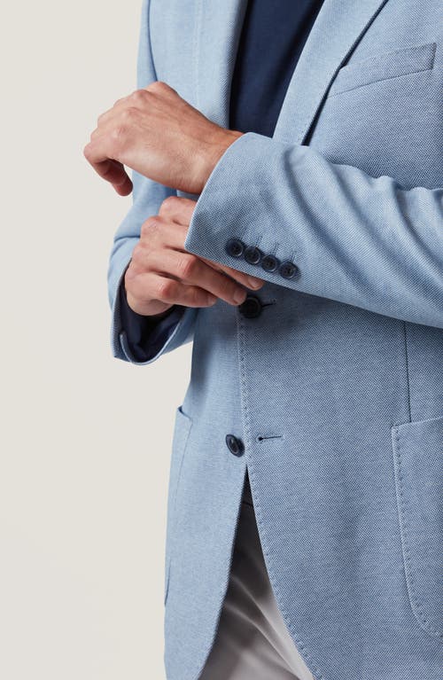 34 Heritage Matteo Piqué Sport Coat In Blue