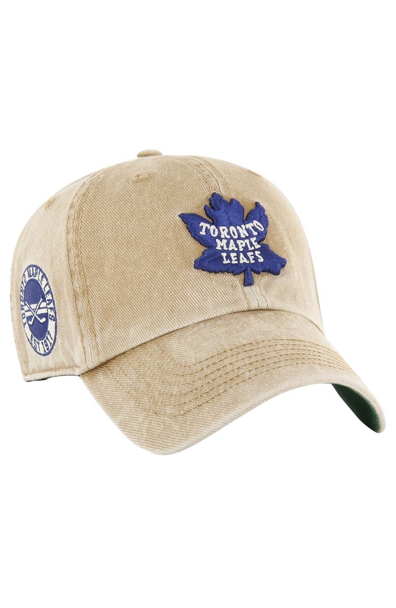 '47 Men's '47 Khaki Toronto Maple Leafs Earldor Clean Up Adjustable Hat, Main, color, Khaki