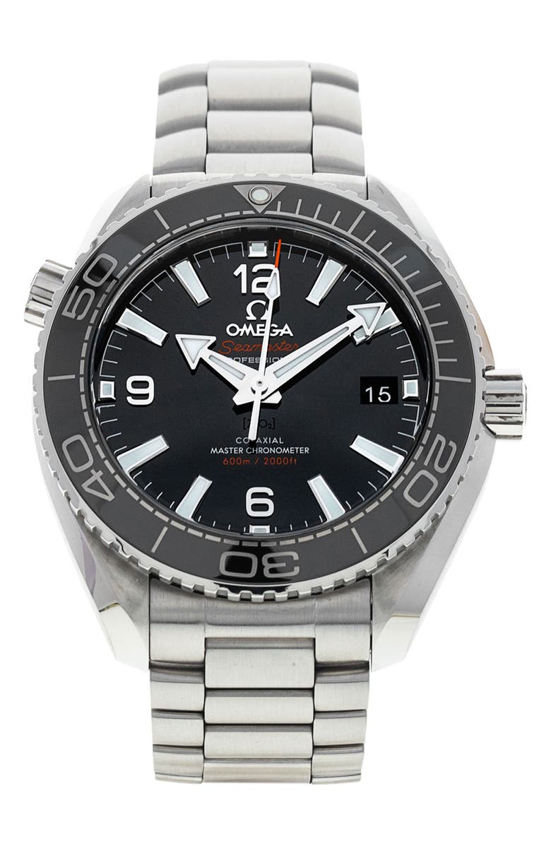 Watchfinder & Co. Omega Preowned 2023 Planet Ocean Bracelet Watch, 40mm, Main, color, 