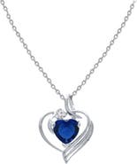 Donatello Gian Sterling Silver Gemstone Heart Necklace