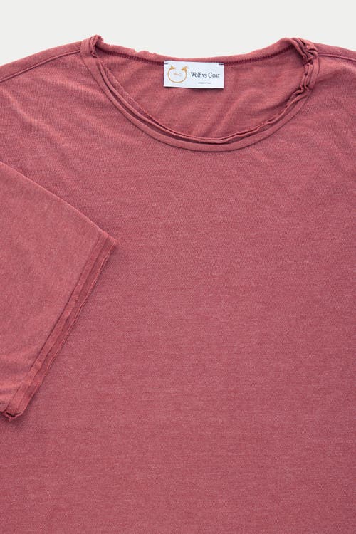 Wolf Vs. Goat (wvg) Light Weight Short Sleeve Roll Neck T-shirt In Brown