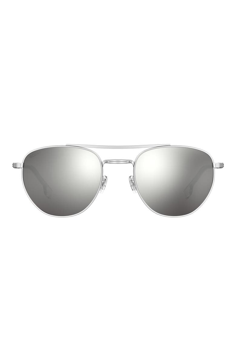 1631/S 53mm Mirrored Square Sunglasses, Main, color, PALLADIUM