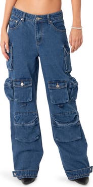 EDIKTED Oversize Boyfriend Cargo Jeans