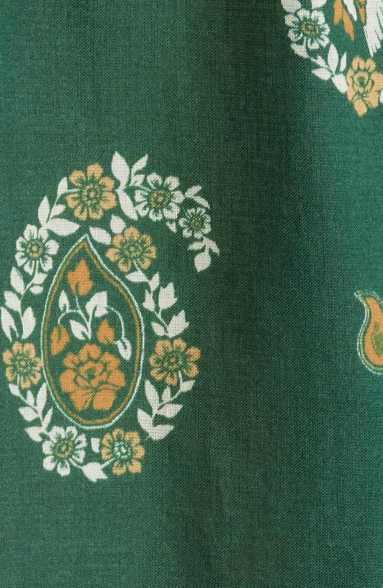 FARM Rio Tayla Paisley Cotton Button-Up Shirt, Alternate, color, Green