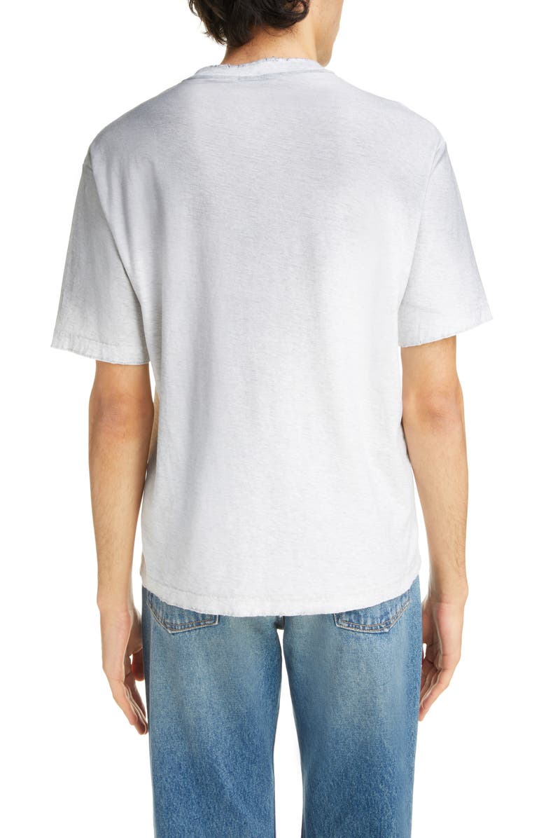 Acne Studios Address Distressed Organic Cotton Graphic T-Shirt, Alternate, color, 