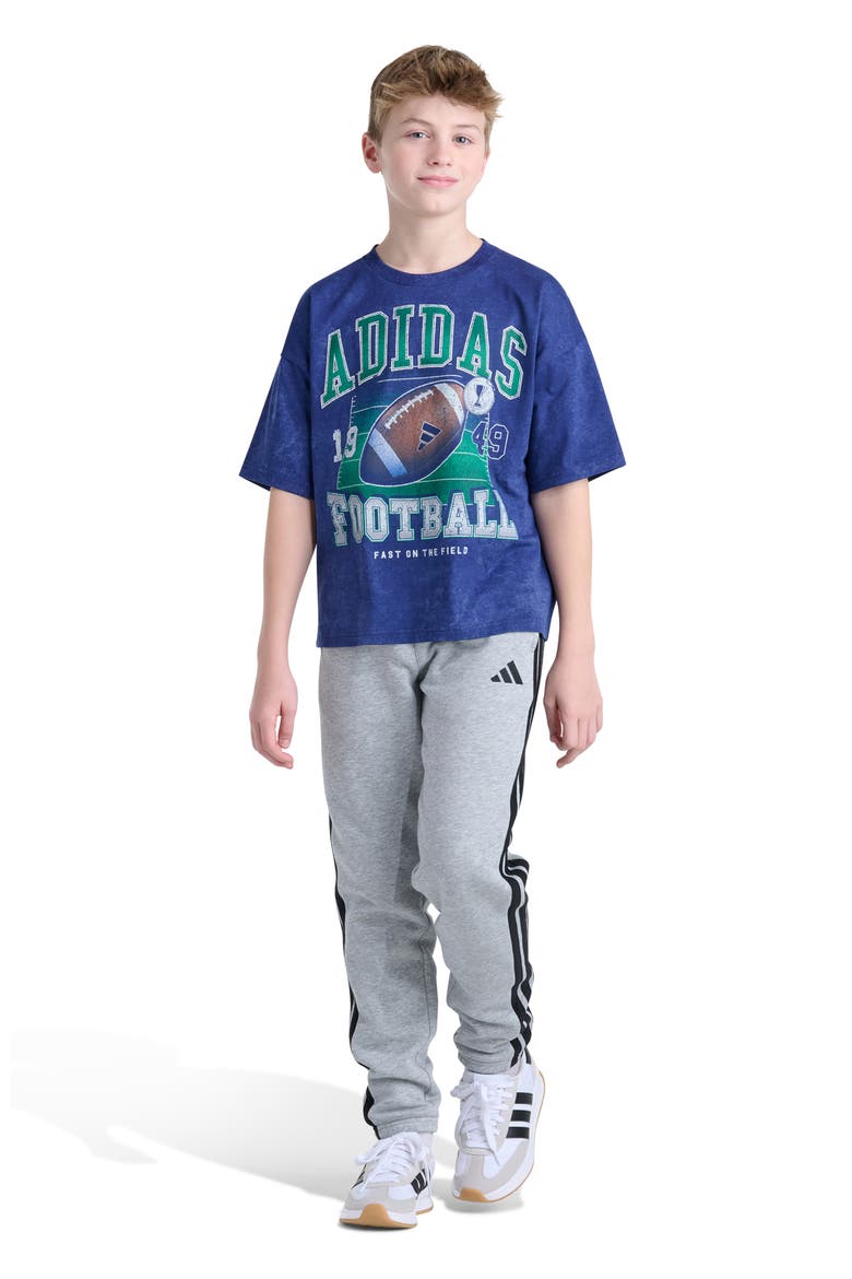 Kids' Football Graphic T-Shirt, Alternate, color, DARK BLUE