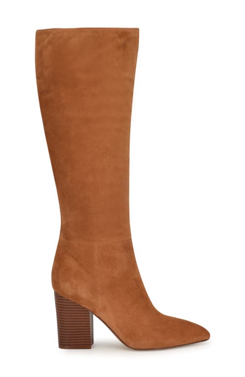 Nine West Peachey Pointed Toe Knee High Boot In Brown