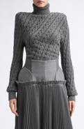 MATIÈRES FÉCALES Jacqueline Twist Knit Wool Turtleneck Sweater