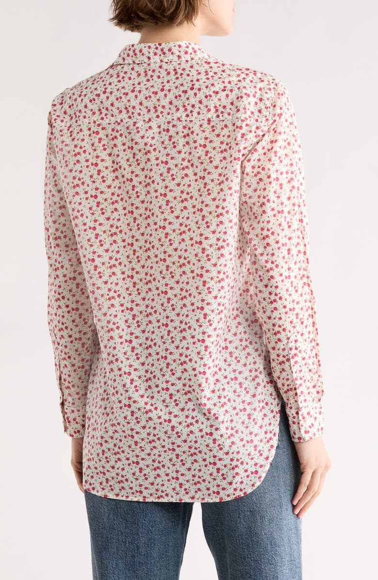 Frank & Eileen Cotton Button-Up Shirt, Alternate, color, Tiny Pink Roses