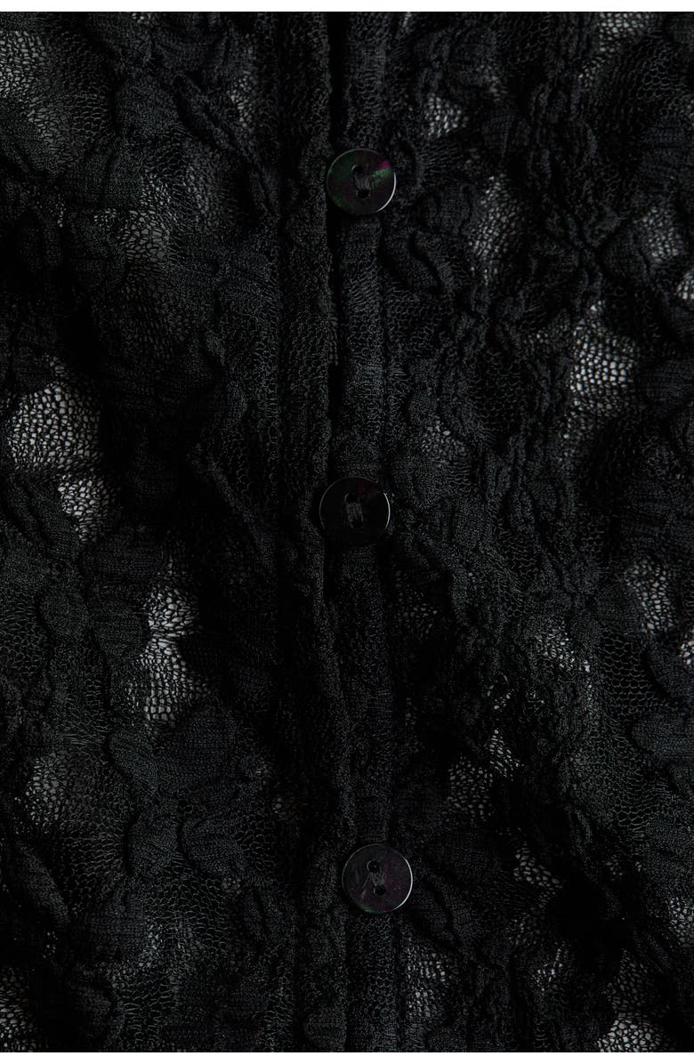 H&M Lace-look cardigan, Alternate, color, Black