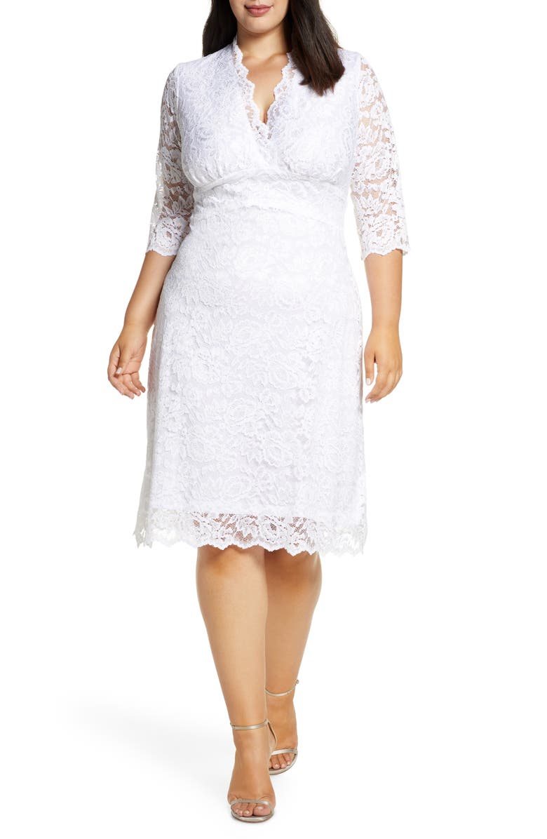 Kiyonna Lace Cocktail Dress, Main, color,