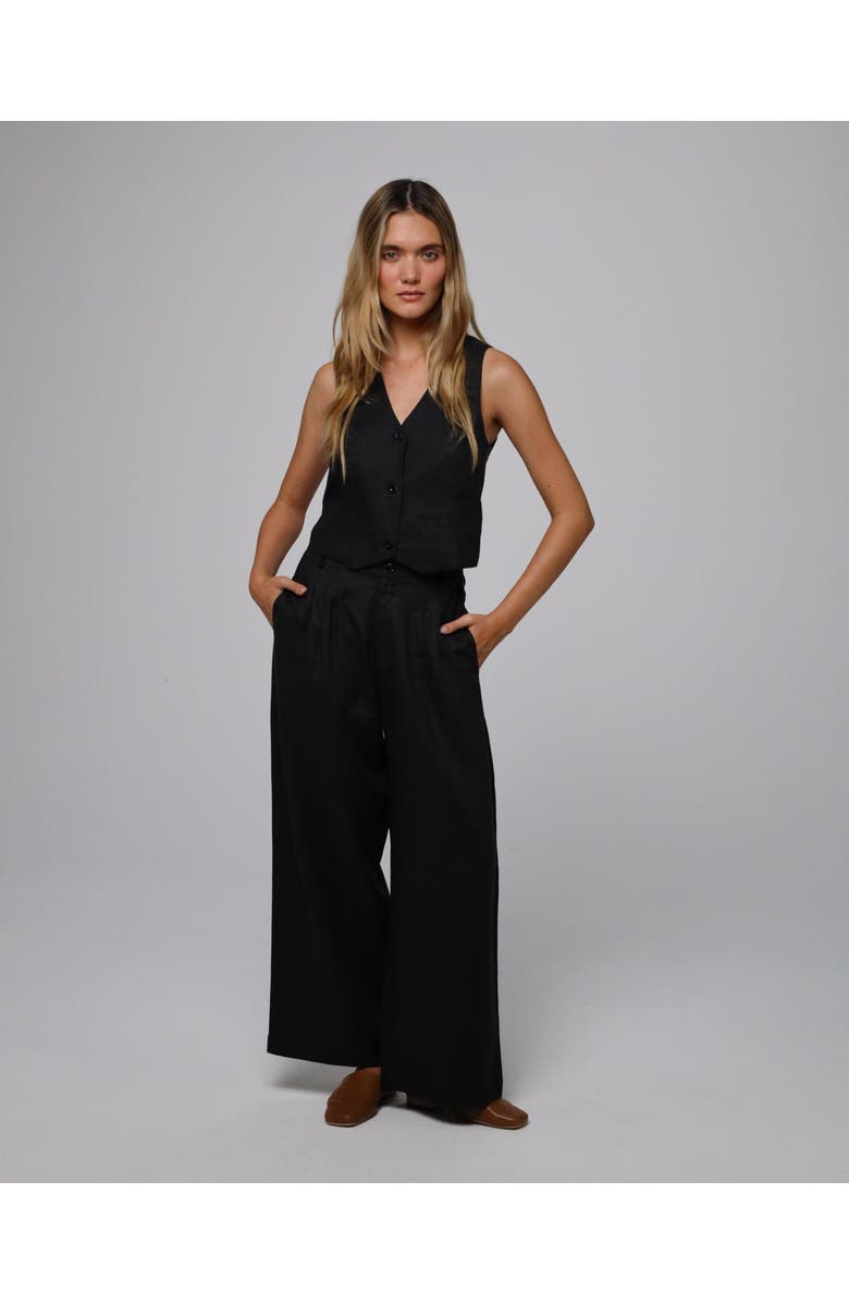 JUANA Hemp Tailored Vest, Alternate, color, Black