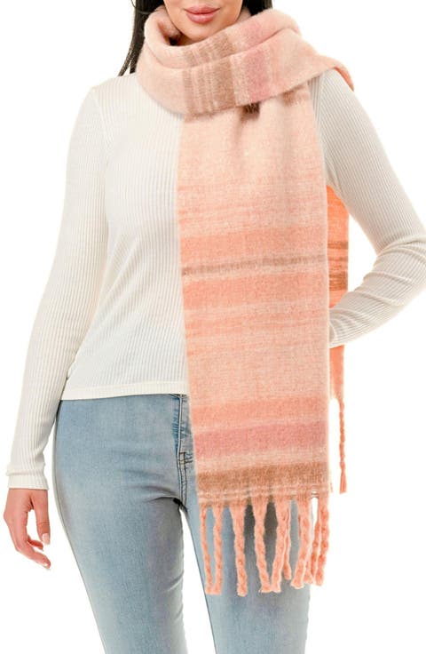Plaid Fringe Scarf