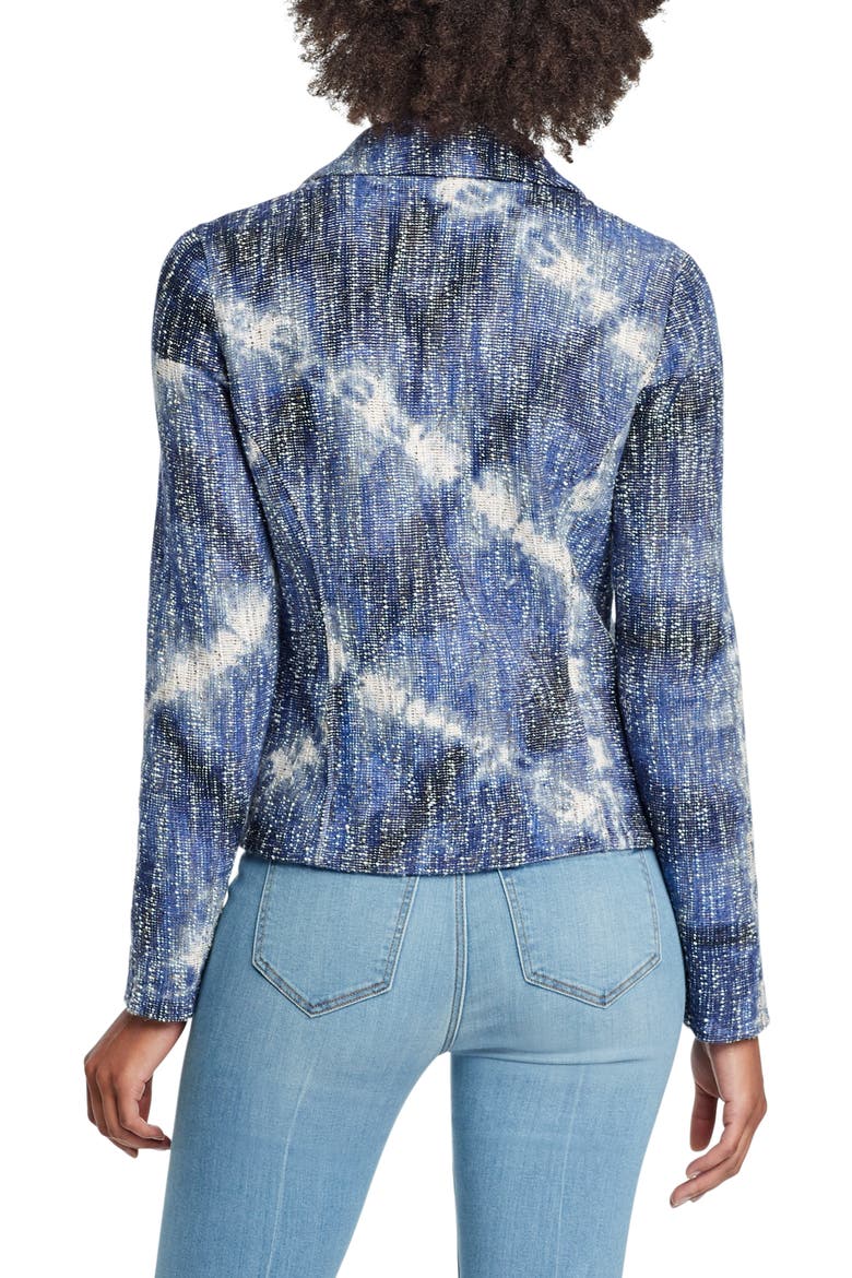 Tie Dye Moto Jacket, Alternate, color, INDIGO MULTI