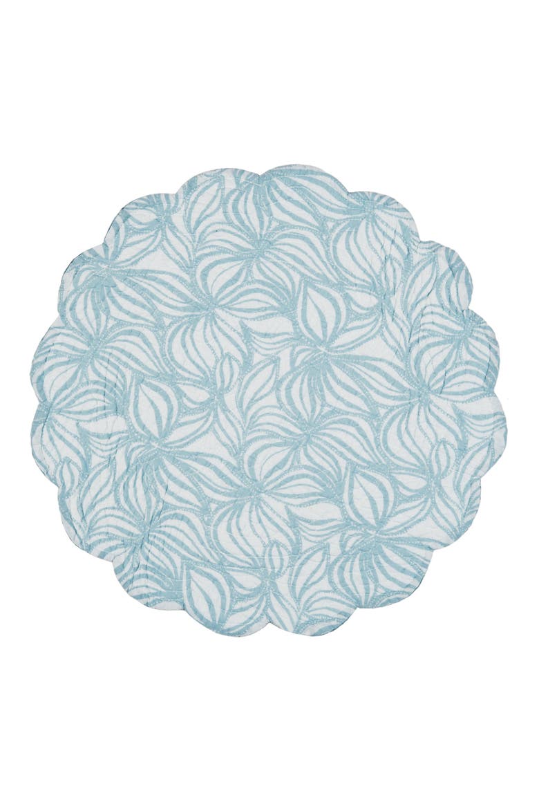 Azzurra Marine Coastal Reversible Round Set of 6 Placemats 17", Alternate, color, White