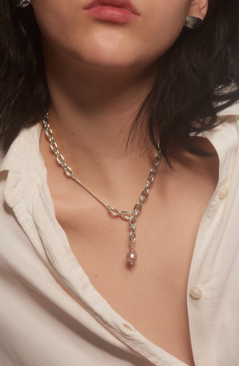 Lady Grey Margot Cultured Pearl Lariat Necklace, Alternate, color, 
