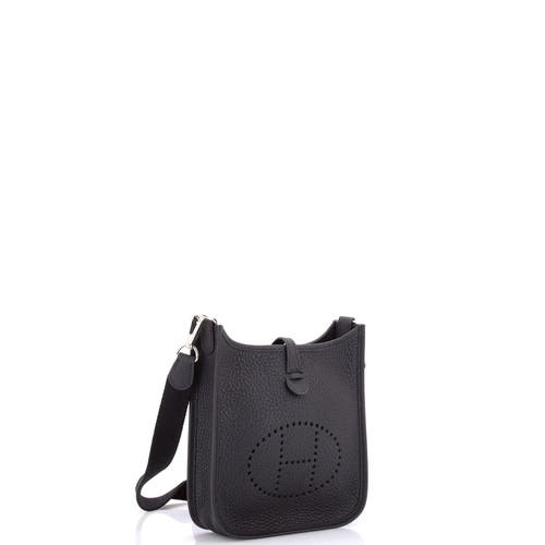 Pre-owned Hermes Hermes Evelyne Bag Gen Iii Clemence Tpm In Black