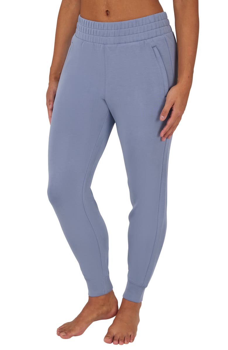YOGALICIOUS SoftLite District Sandwashed Joggers, Alternate, color, Cloud Mist