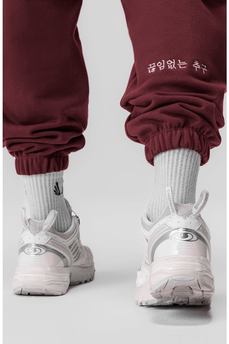 Tech Terry Oversized Sweatpants, Alternate, color, Crimson
