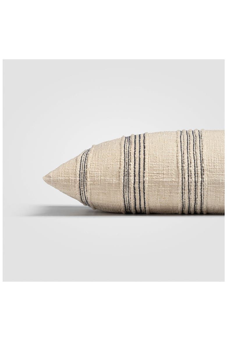 Tide Stripe Lumbar Pillow, Alternate, color, BEIGE