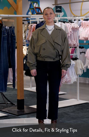 ICHI Blouson Trench Jacket (Women) | Nordstrom