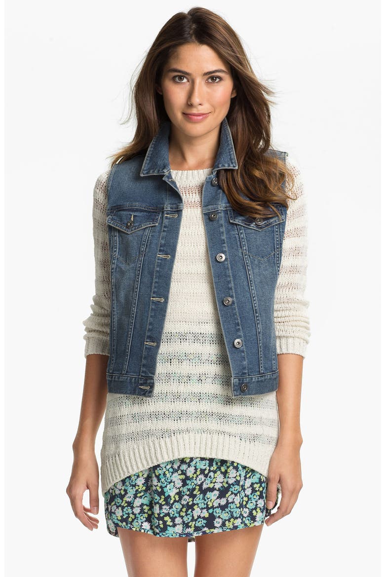 Vintage Wash Denim Vest, Alternate, color, AUTHENTIC
