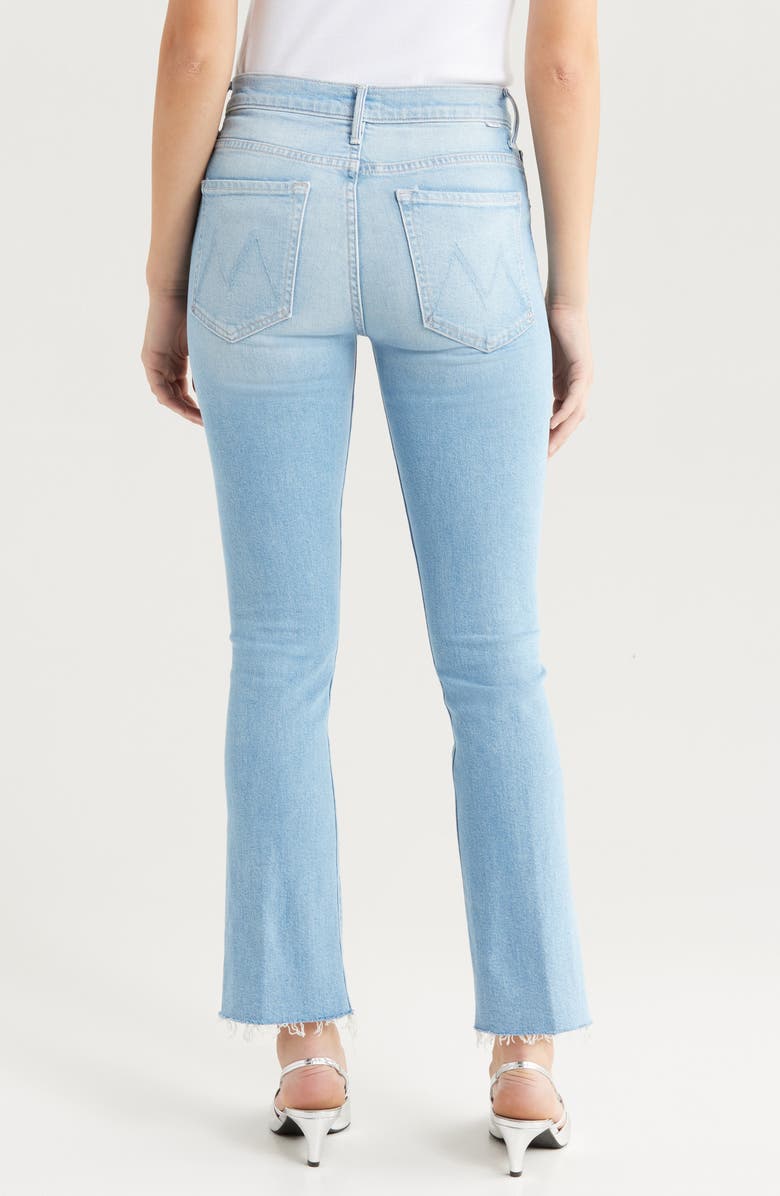 MOTHER The Insider High Waist Fray Hem Crop Bootcut Jeans, Alternate, color, Friendly Reminder