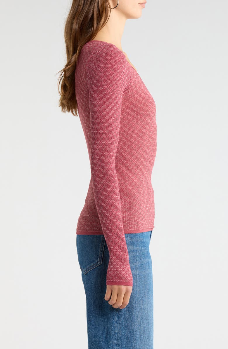 Free People Love Letter Long Sleeve Top, Alternate, color, Dreamy Mulberry