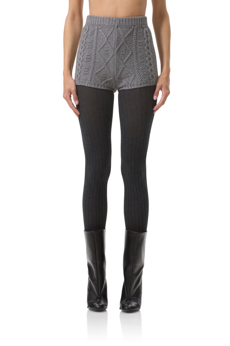 Benoite Sweater Shorts, Main, color, HEATHER GREY