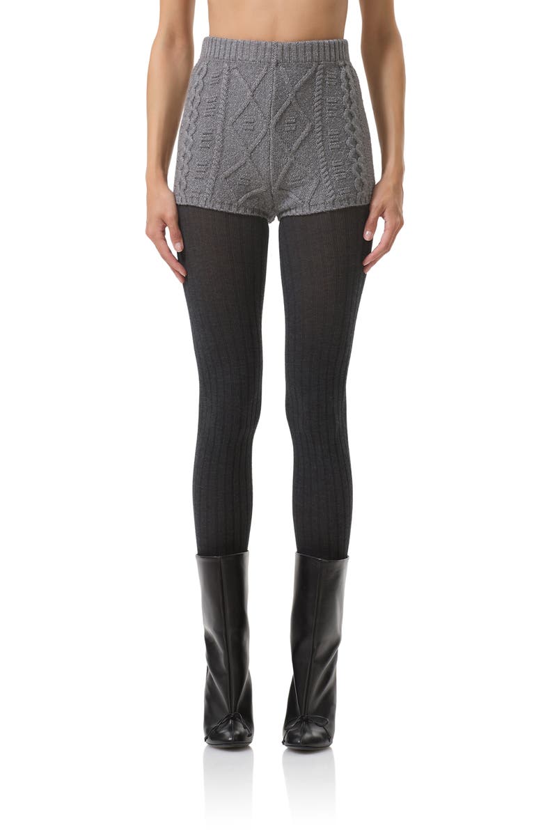 AFRM Benoite Sweater Shorts, Main, color, Heather Grey