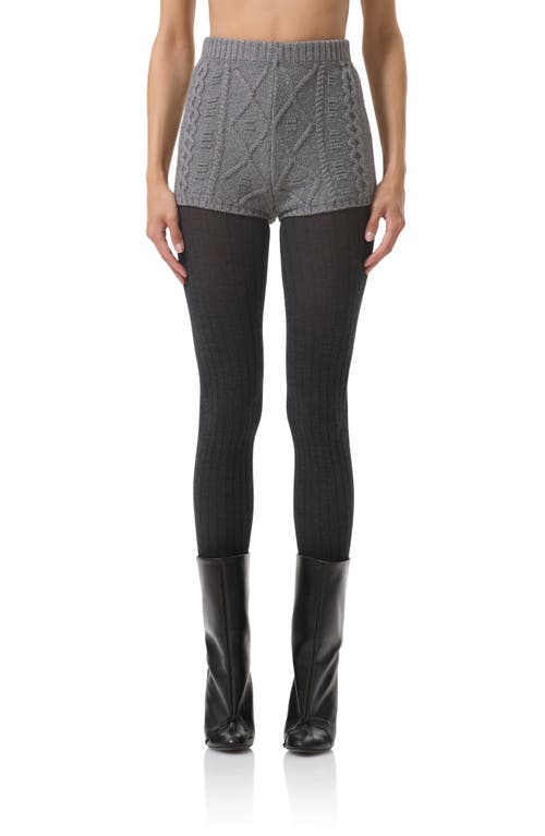 Afrm Benoite Sweater Shorts In Gray