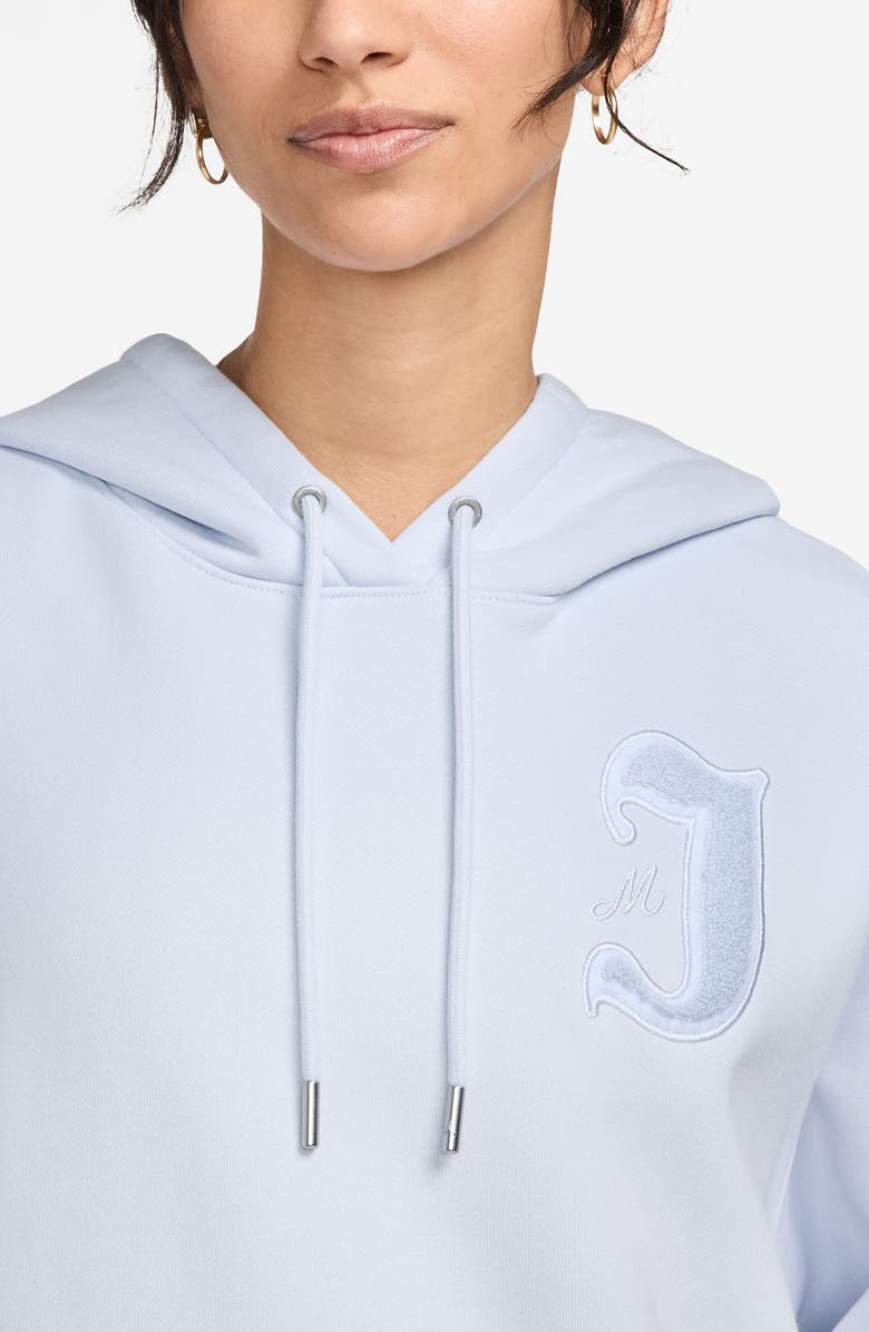 Jordan Flight Fleece Logo Appliqué Hoodie, Alternate, color, Football Grey