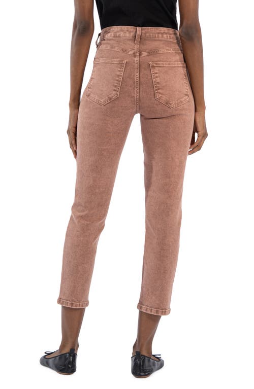 Kut From The Kloth Reese High Rise Ankle Straight Leg In Coffee In Coffee