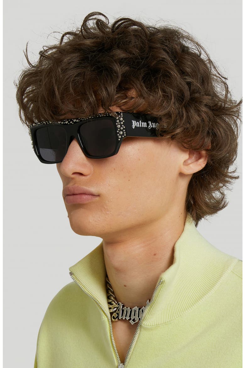 Casablanca 54mm Square Sunglasses, Alternate, color, BLACK