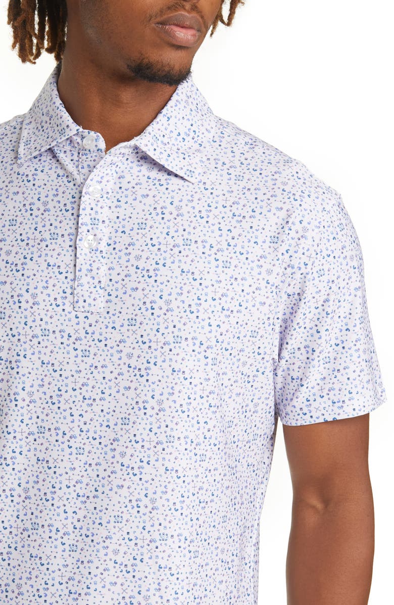 Barbell Apparel Men's Compound Print Performance Polo, Alternate, color,