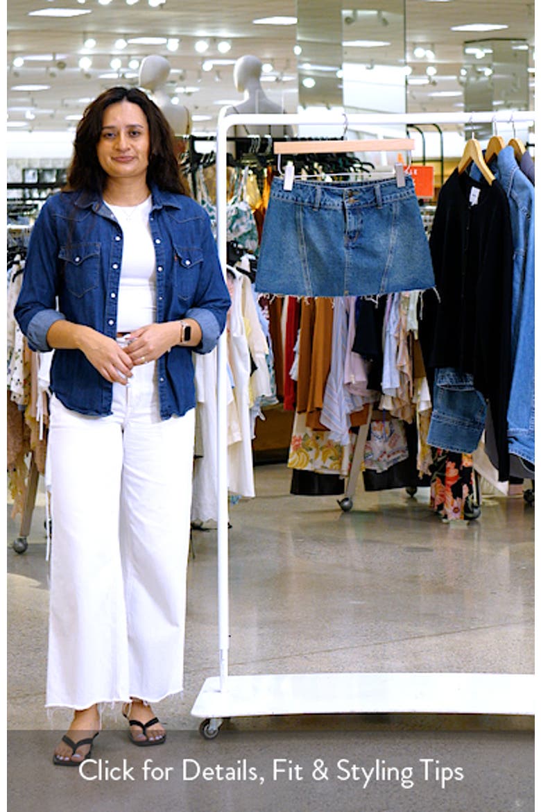 Donnie Raw Hem Denim Miniskirt video