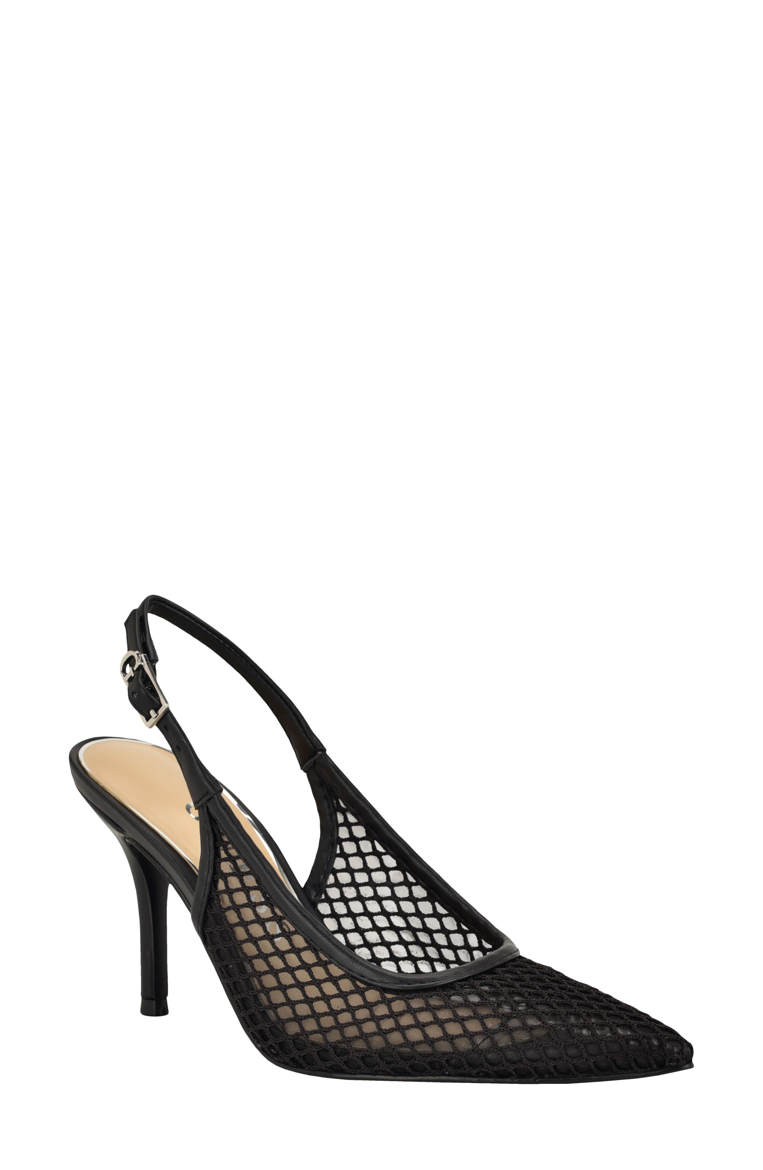 GUESS Pandy Slingback Pointed Toe Pump, Main, color, Black